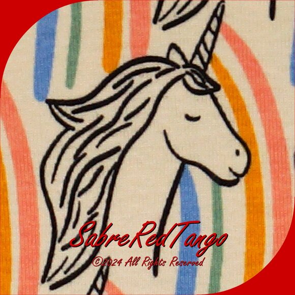 NWT Hanna Andersson Organic Long Johns Pajamas Freyja the Unicorn Print 110 5 - Picture 3 of 4